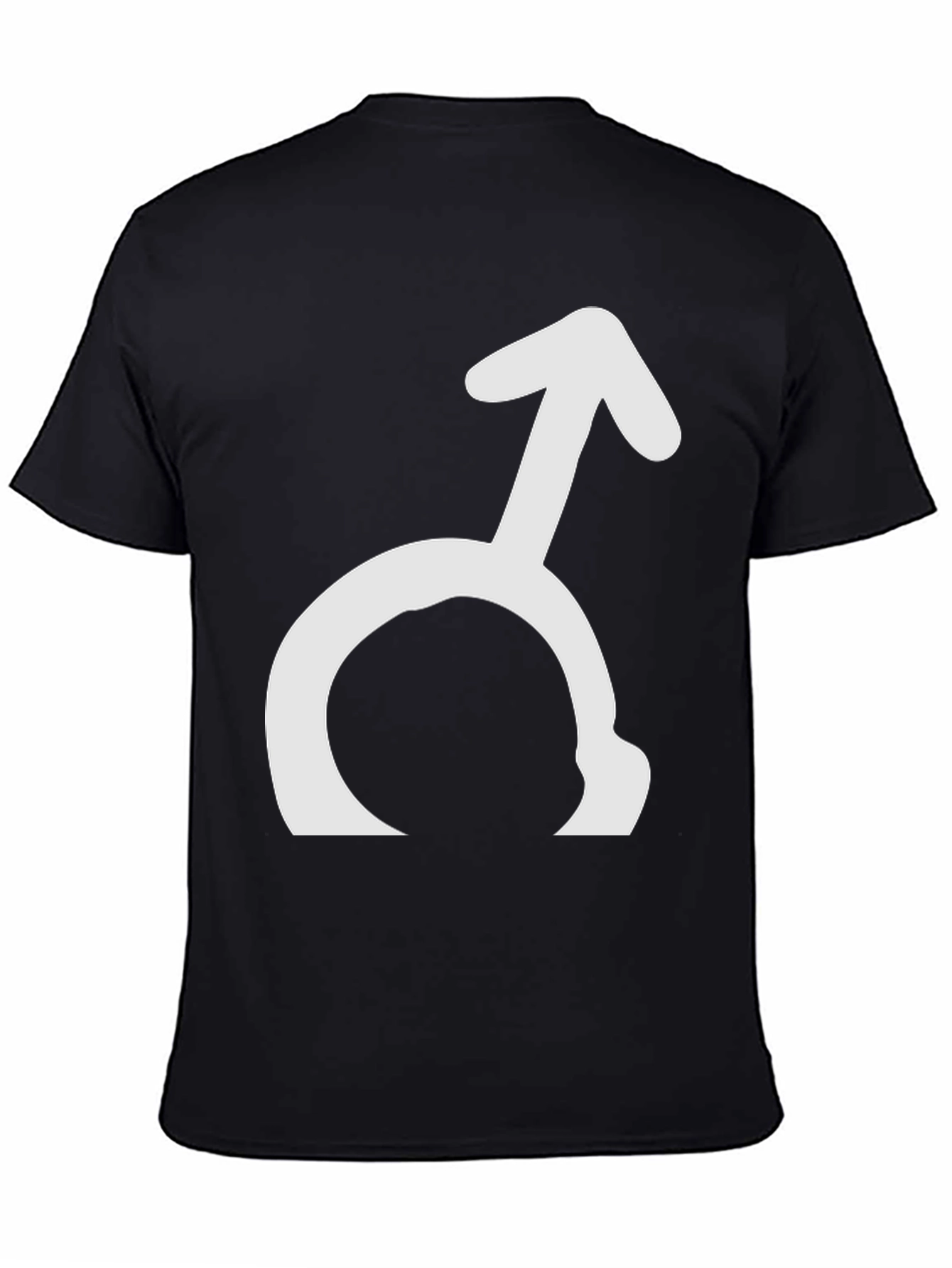 Mars Symbol Graphic Tee - Black Cotton T-Shirt