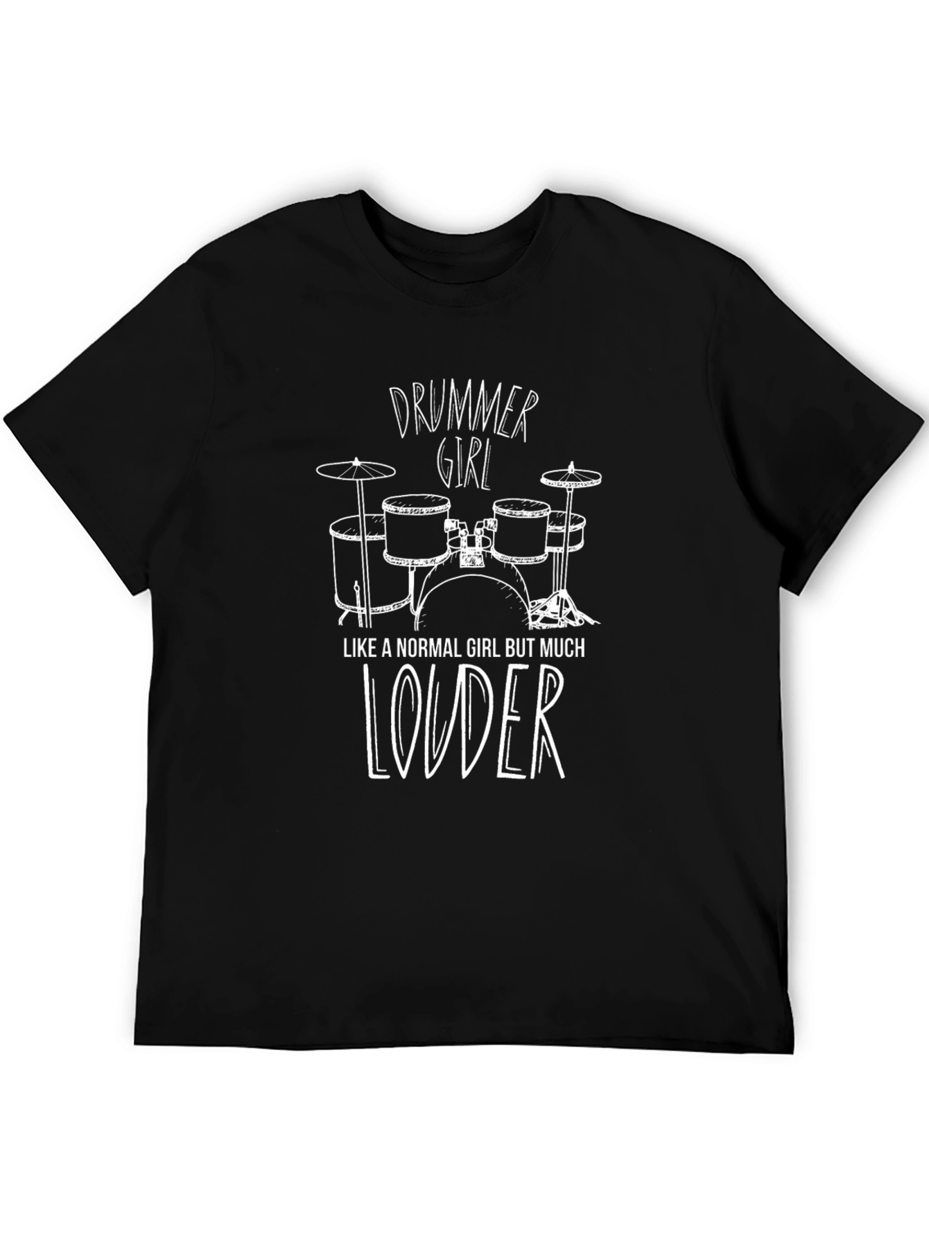 Drummer Girl T-Shirt - Loud Music Tee