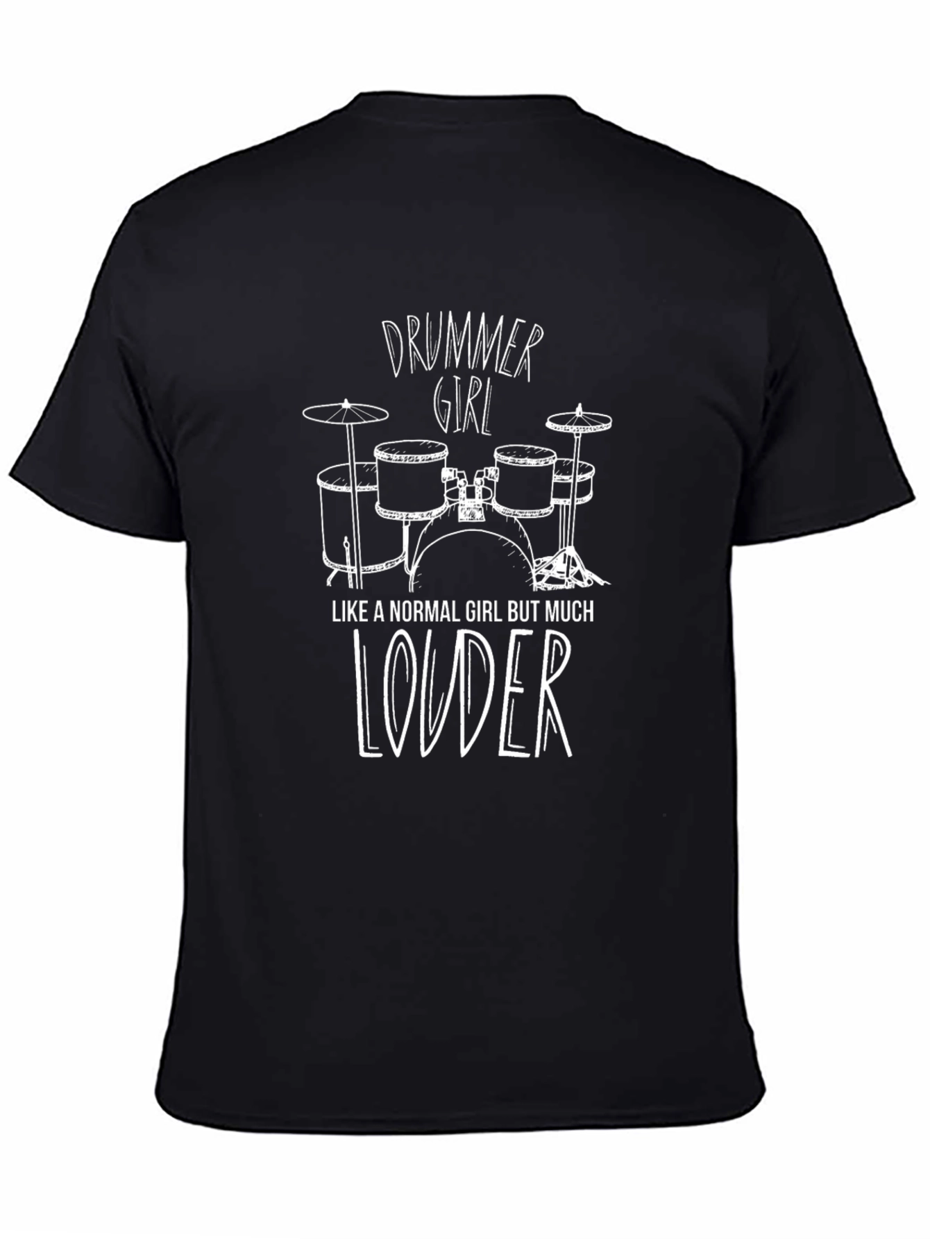 Drummer Girl T-Shirt - Loud Music Tee