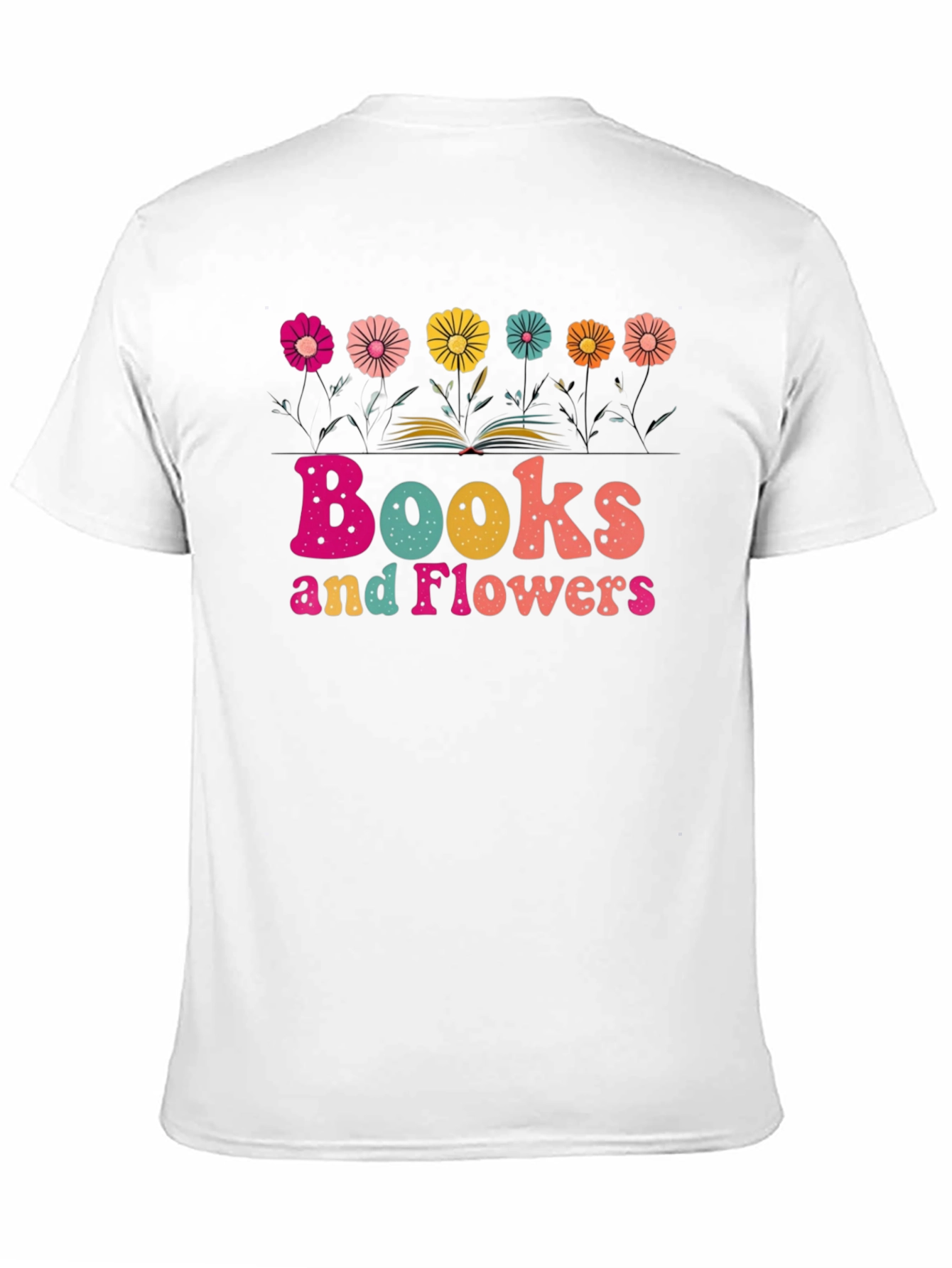 Books and Flowers Graphic Tee