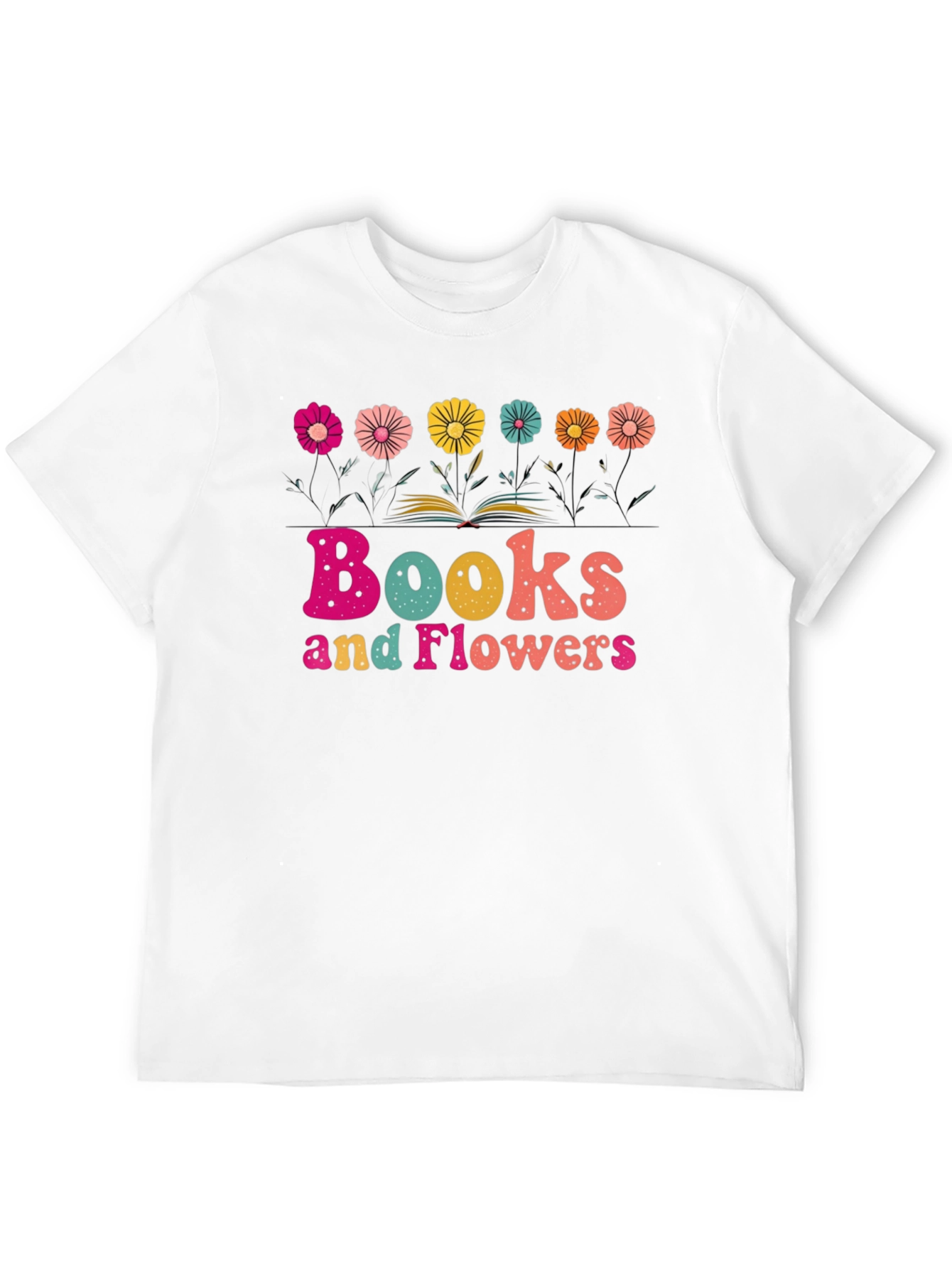 Books and Flowers Graphic Tee