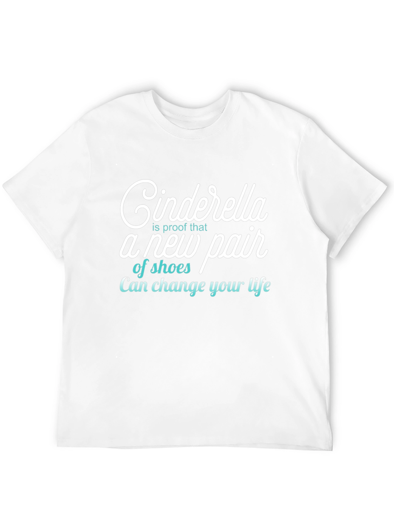 Cinderella Shoes T-Shirt Funny Womens Tee