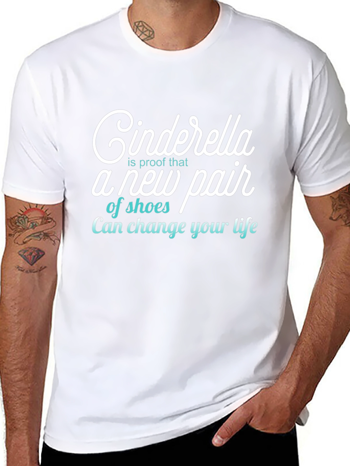 Cinderella Shoes T-Shirt Funny Womens Tee