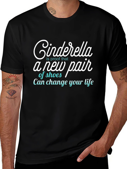Cinderella Shoes T-Shirt Funny Womens Tee