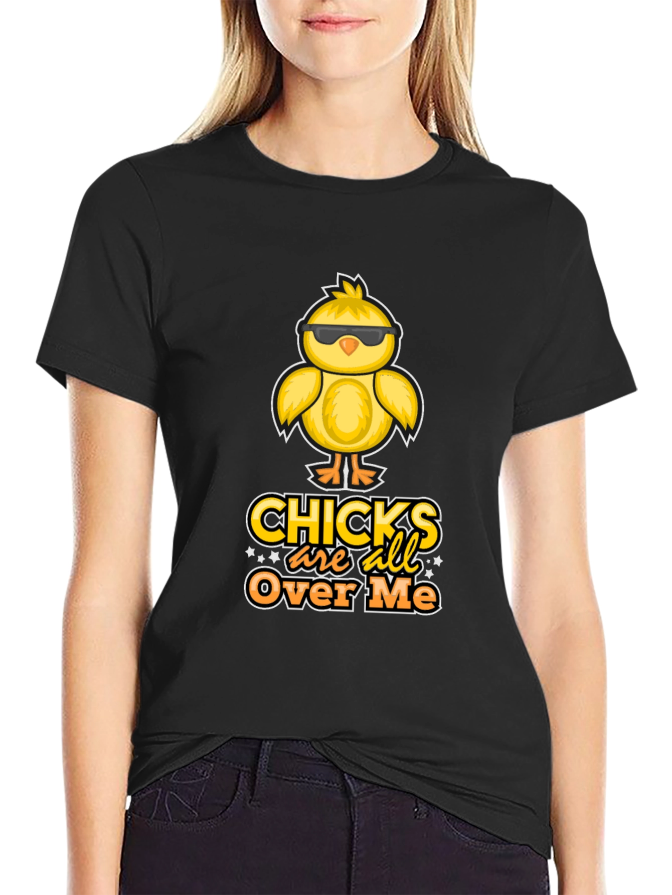 Cool Chicks Over Me Black T-Shirt