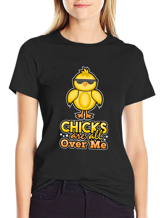 Cool Chicks Over Me Black T-Shirt