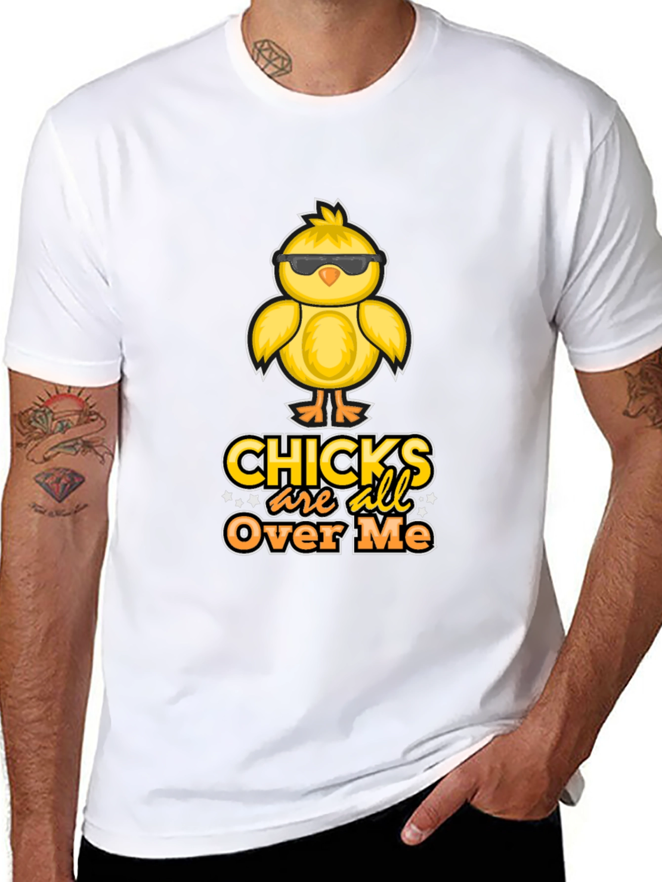 Cool Chicks Over Me Black T-Shirt