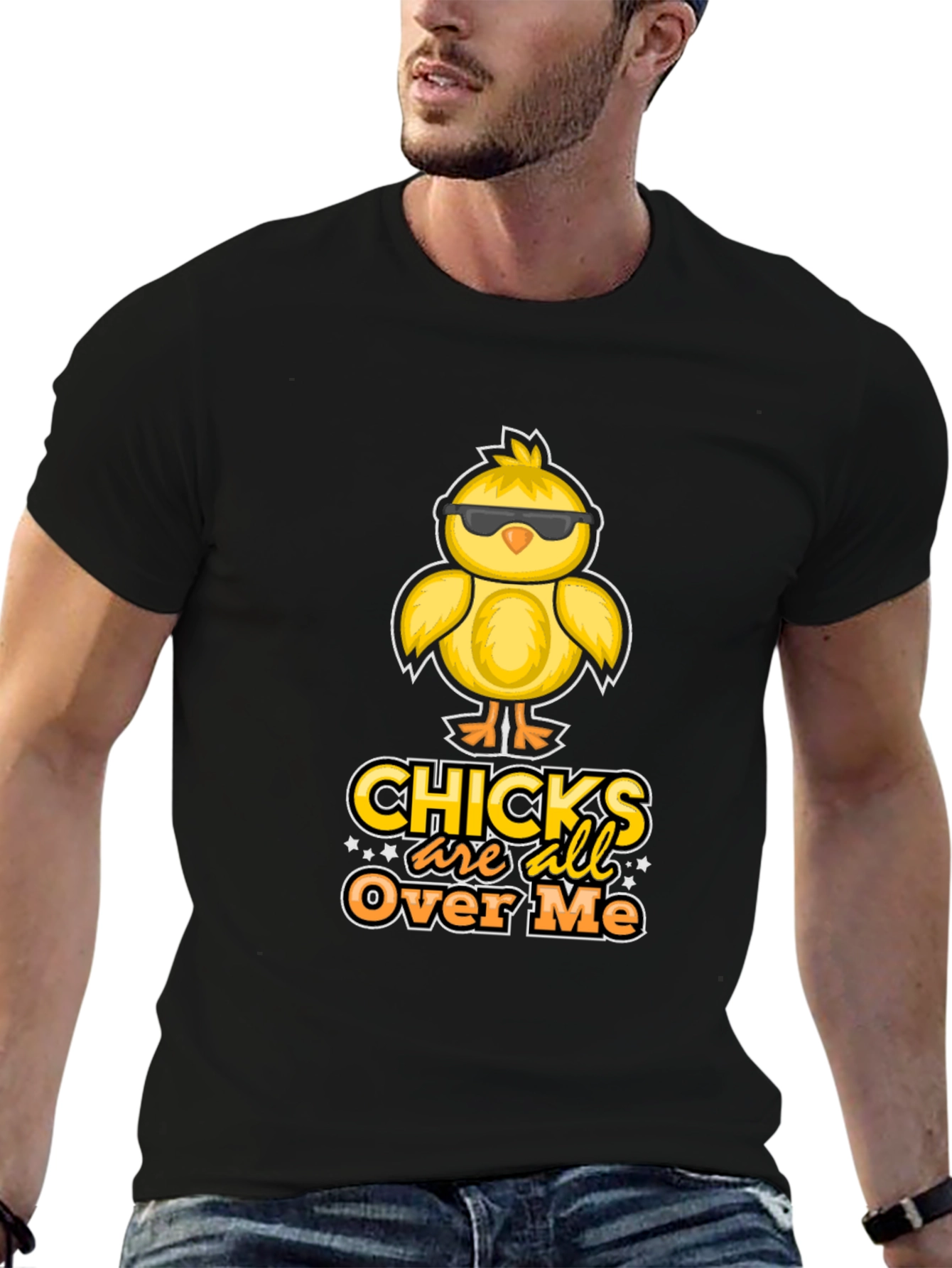 Cool Chicks Over Me Black T-Shirt