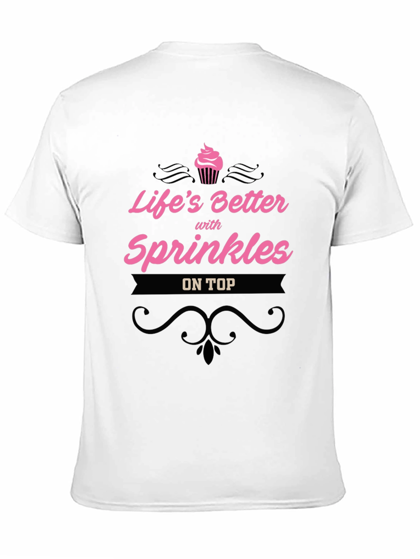 Lifes Better With Sprinkles Black T-Shirt