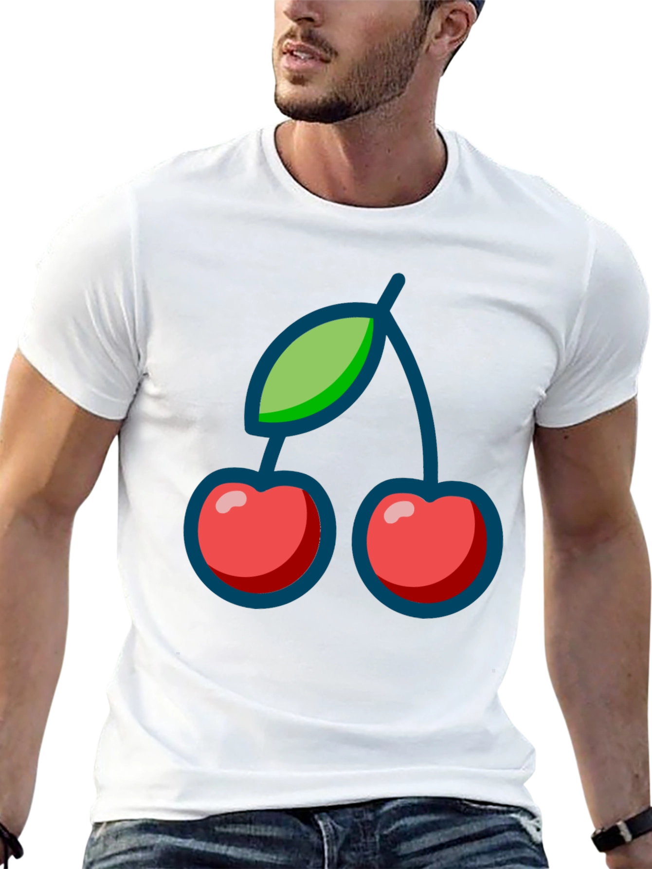 Cherry Graphic Tee - Classic Black
