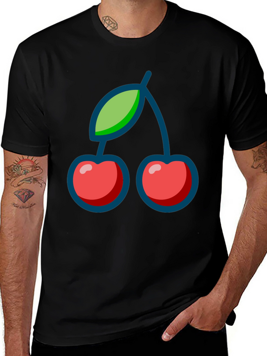 Cherry Graphic Tee - Classic Black