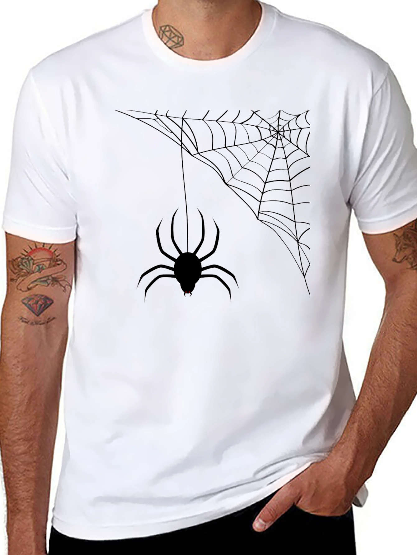 Spider Web Graphic Tee - Halloween Style