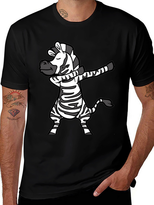 Dabbing Zebra Graphic Tee - Fun & Stylish T-Shirt