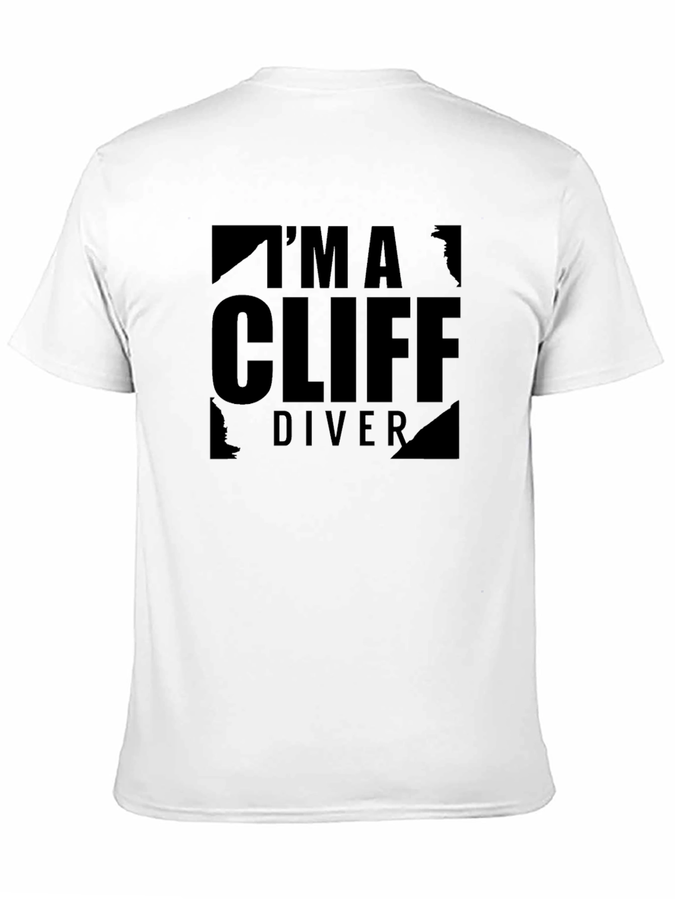 Cliff Diver Graphic Tee - Black Cotton T-Shirt