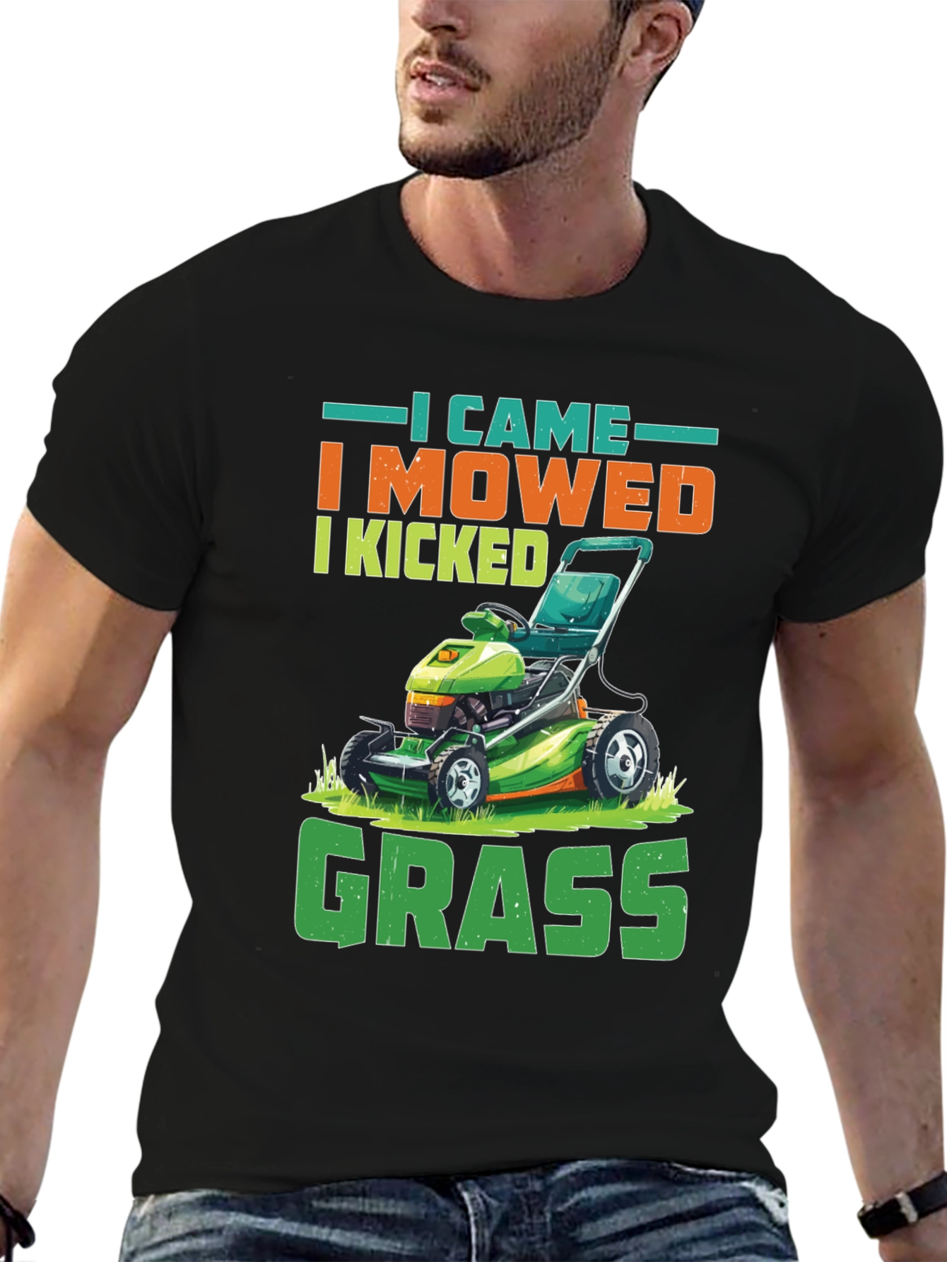 I Came I Mowed Funny Lawn Mowing T-Shirt