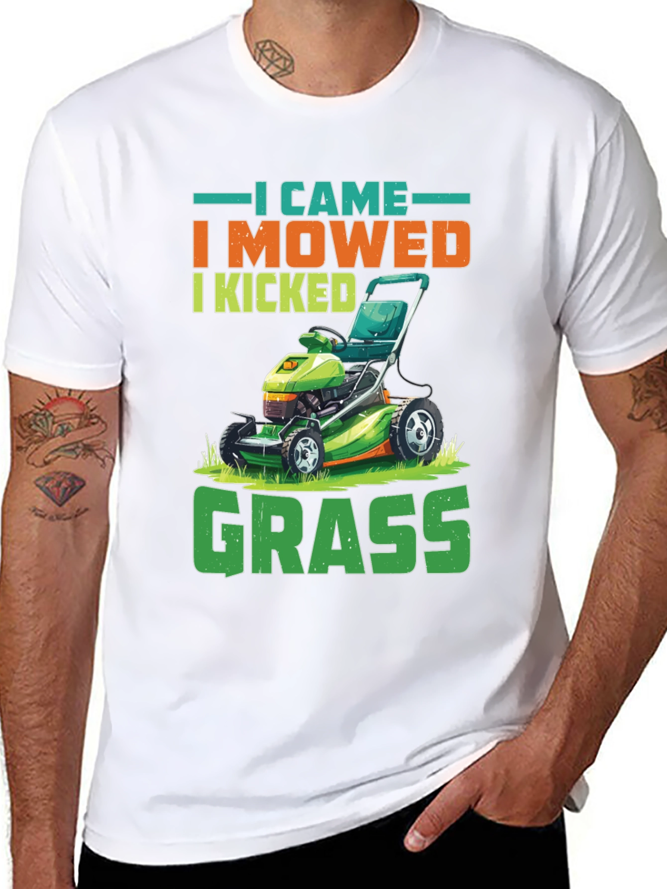 I Came I Mowed Funny Lawn Mowing T-Shirt