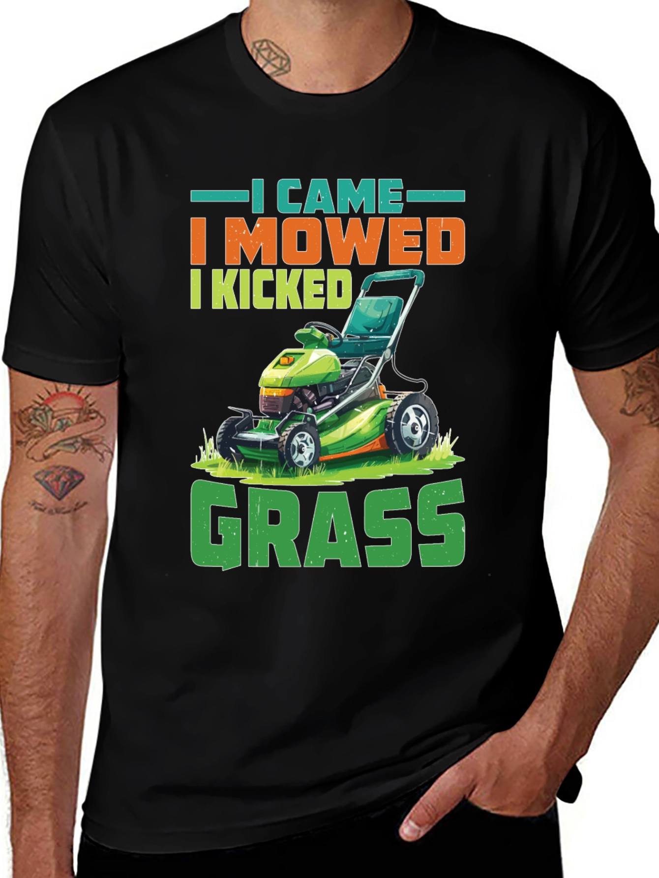 I Came I Mowed Funny Lawn Mowing T-Shirt