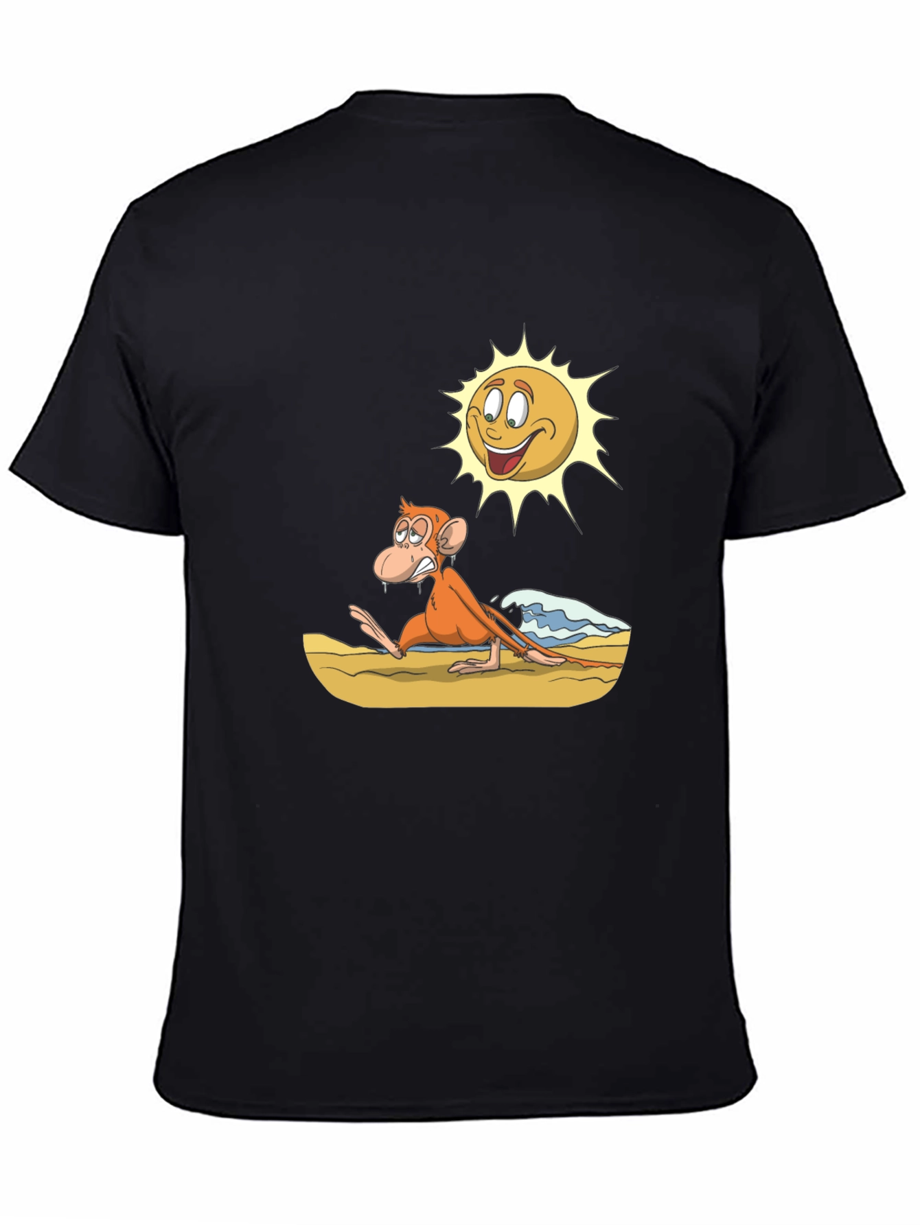 Funny Monkey Beach Cartoon T-Shirt