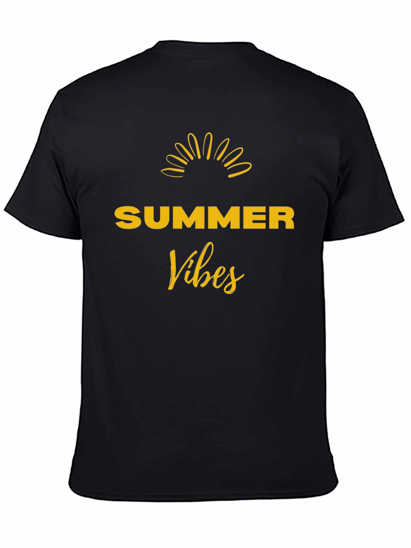 Summer Vibes Black Graphic Tee
