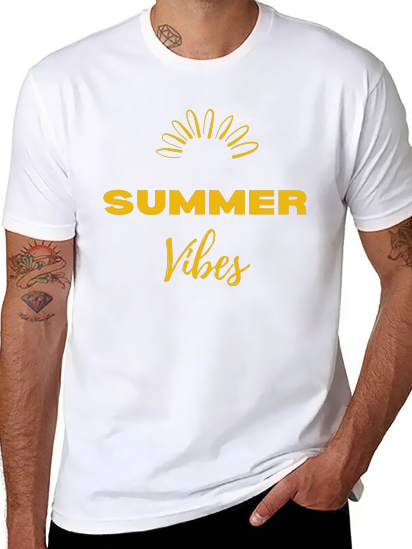 Summer Vibes Black Graphic Tee