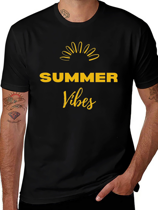 Summer Vibes Black Graphic Tee
