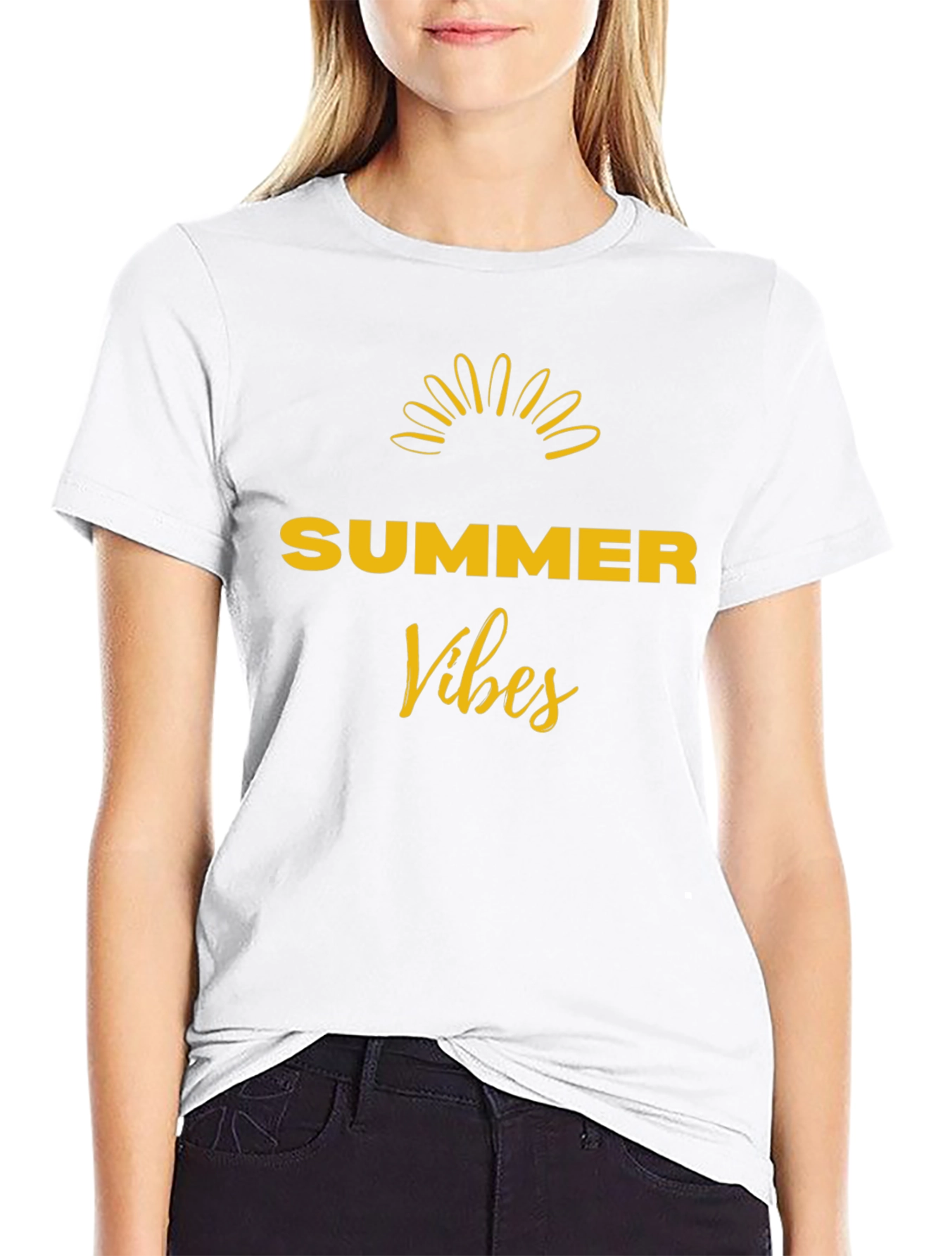 Summer Vibes Black Graphic Tee