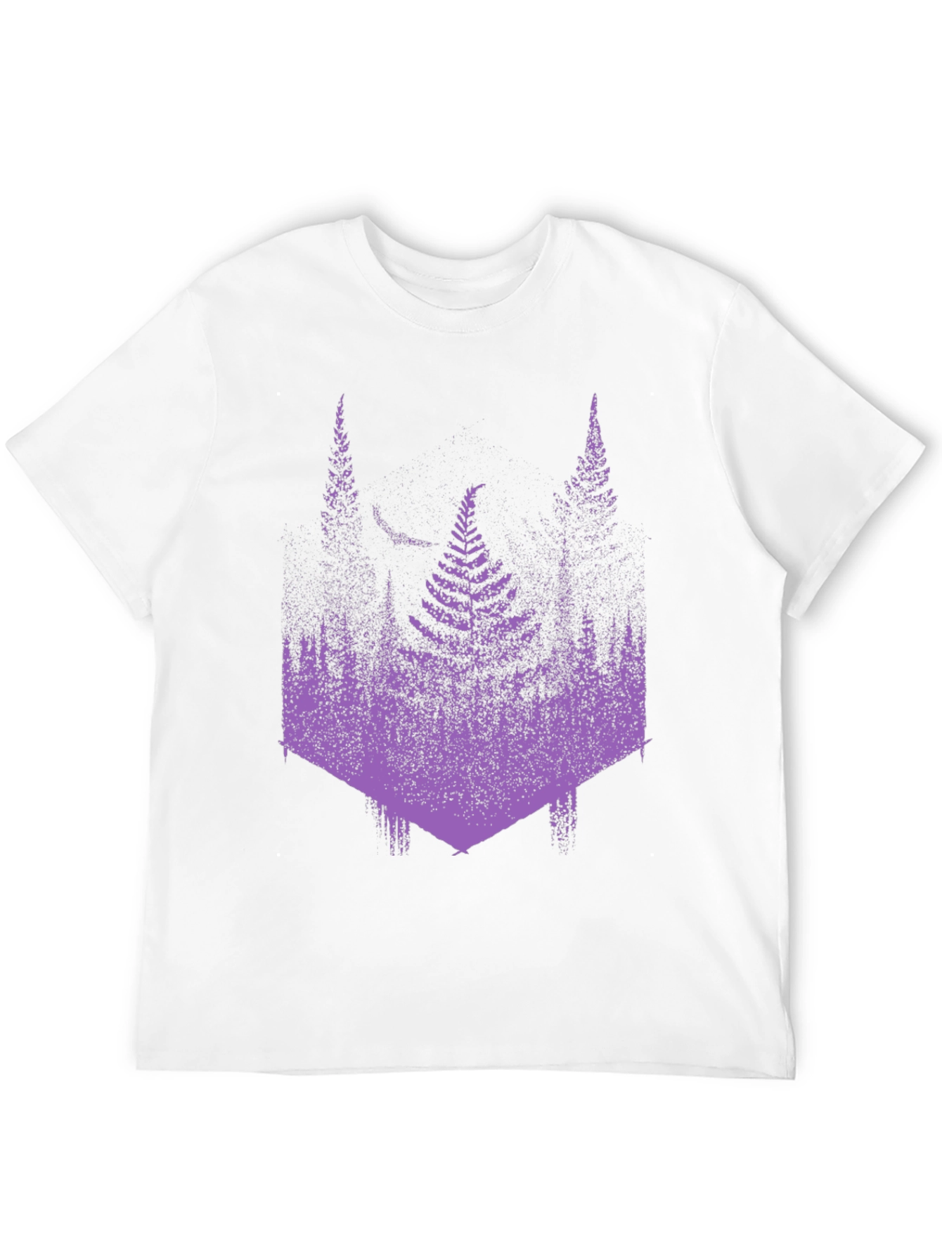 Fern Forest Print Graphic Tee - Black