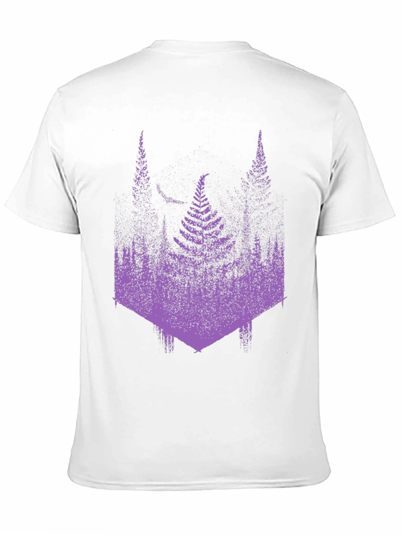 Fern Forest Print Graphic Tee - Black