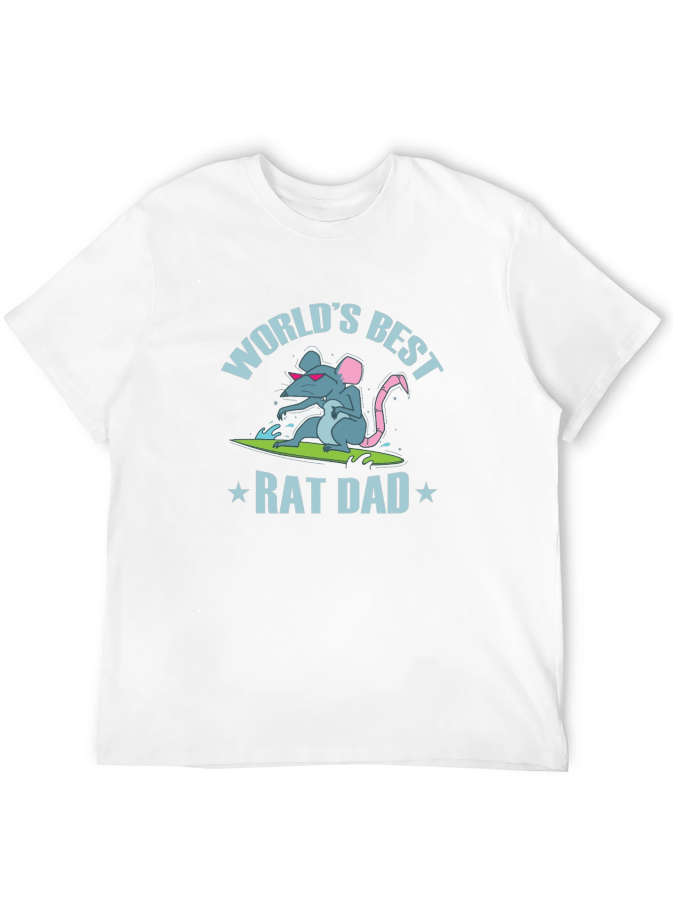 Worlds Best Rat Dad Graphic Tee - Black