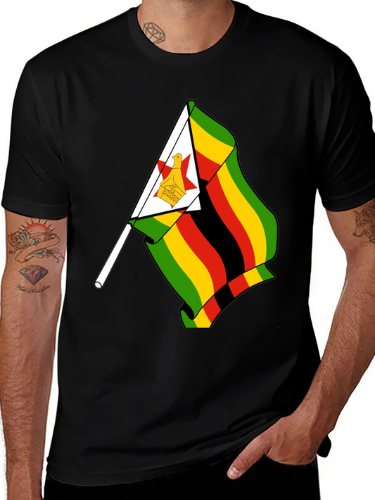 Zimbabwe Flag T-Shirt - Mens Graphic Tee