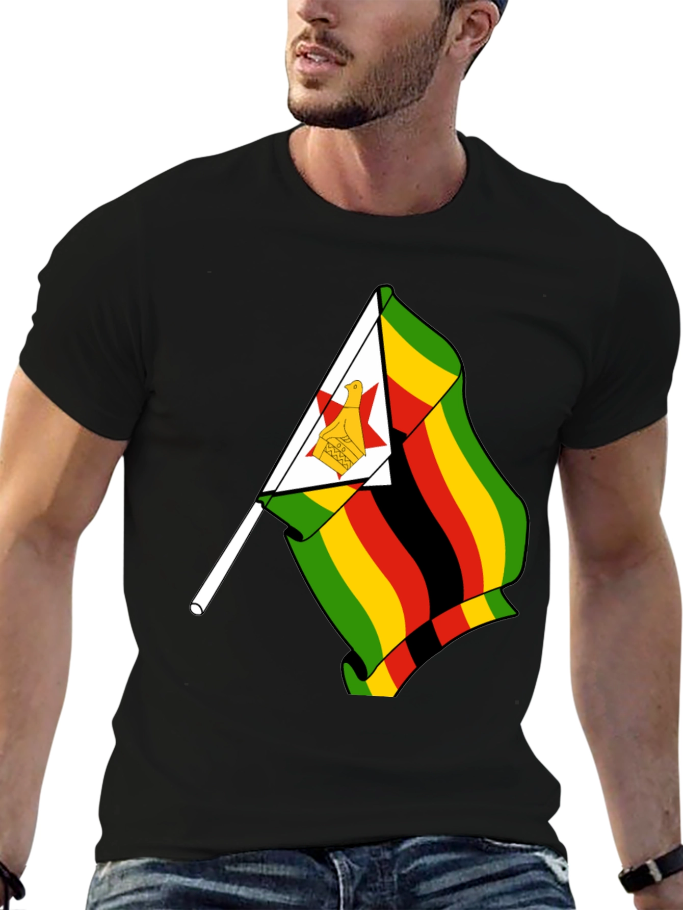 Zimbabwe Flag T-Shirt - Mens Graphic Tee