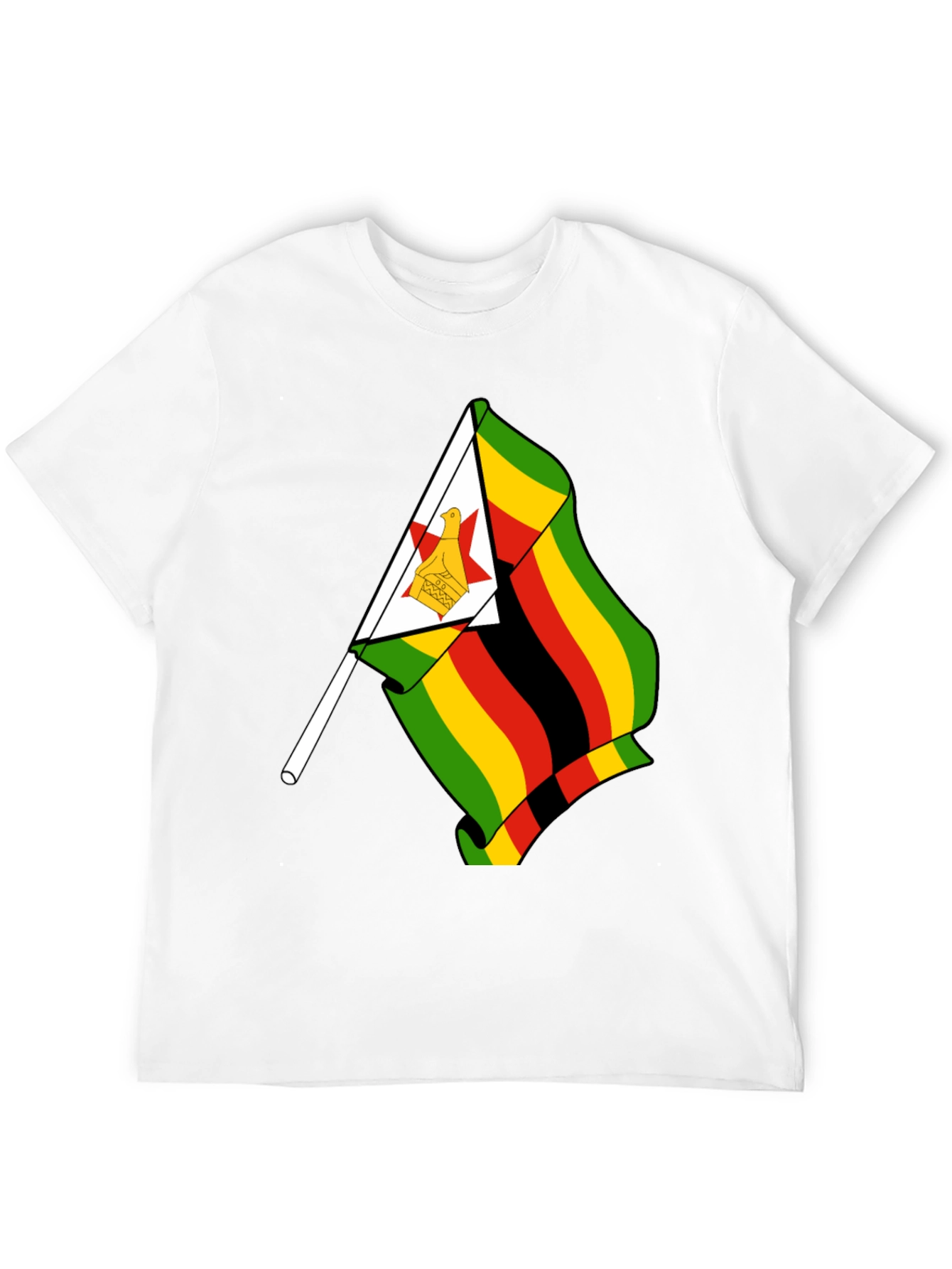 Zimbabwe Flag T-Shirt - Mens Graphic Tee