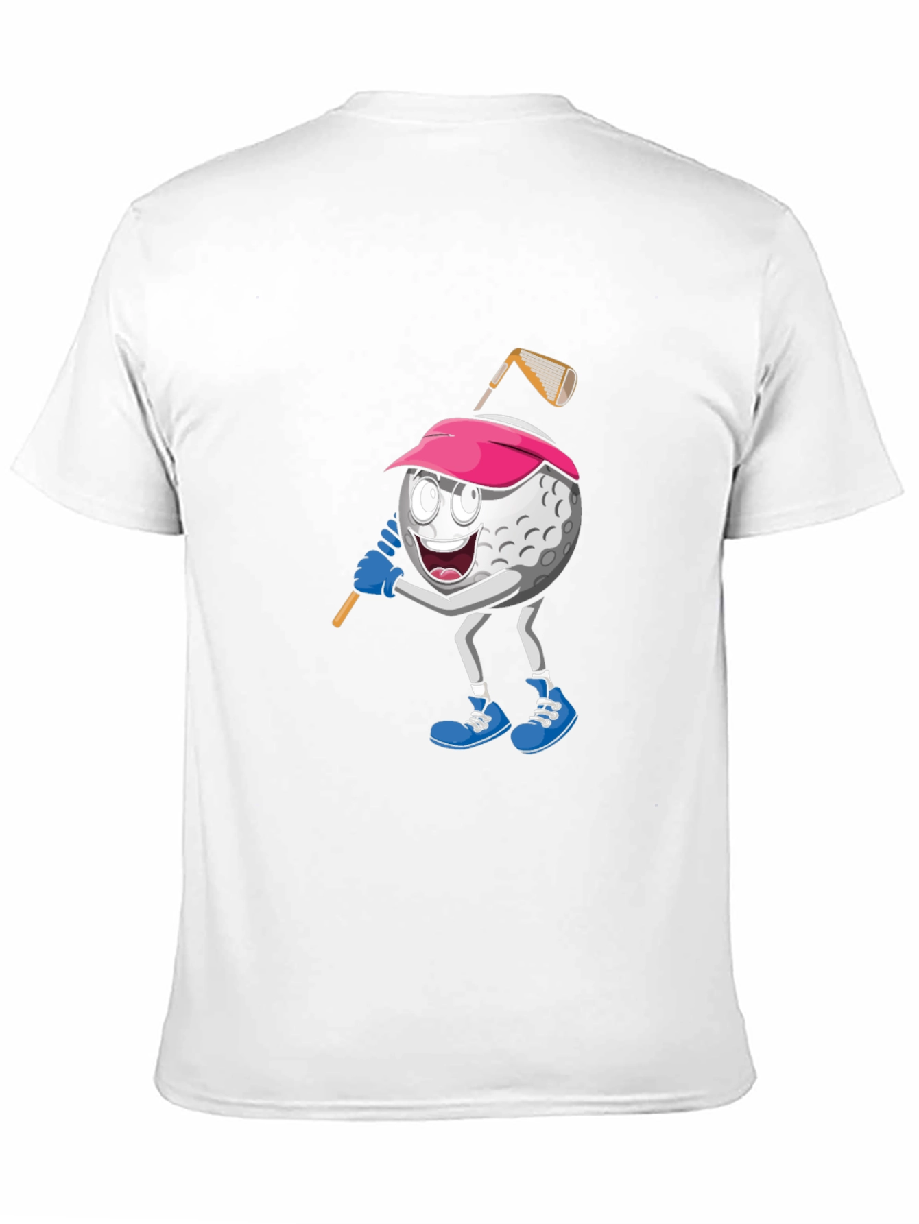 Golf Ball Cartoon Black T-Shirt