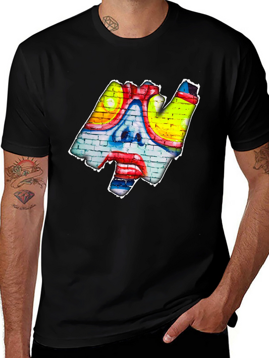 Graffiti Clown Face T-Shirt - Urban Art Style