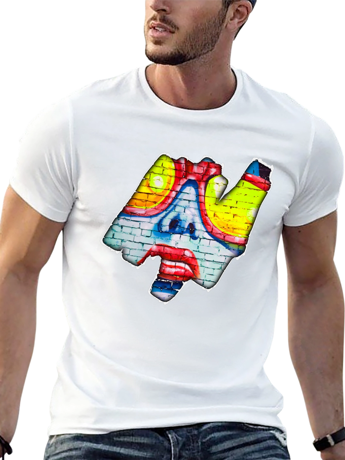 Graffiti Clown Face T-Shirt - Urban Art Style