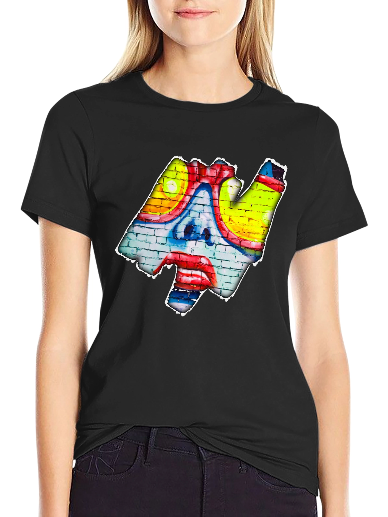 Graffiti Clown Face T-Shirt - Urban Art Style