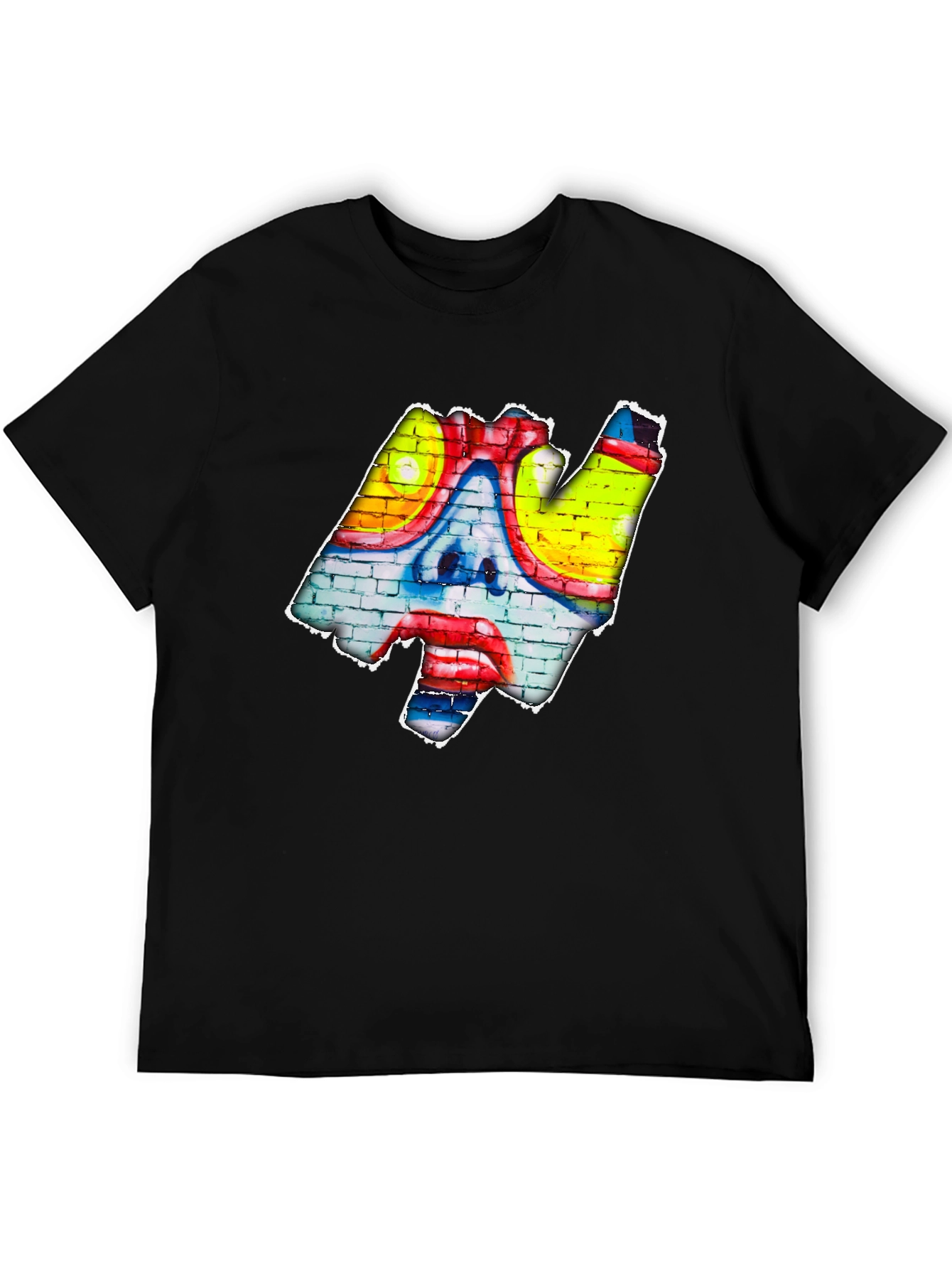 Graffiti Clown Face T-Shirt - Urban Art Style