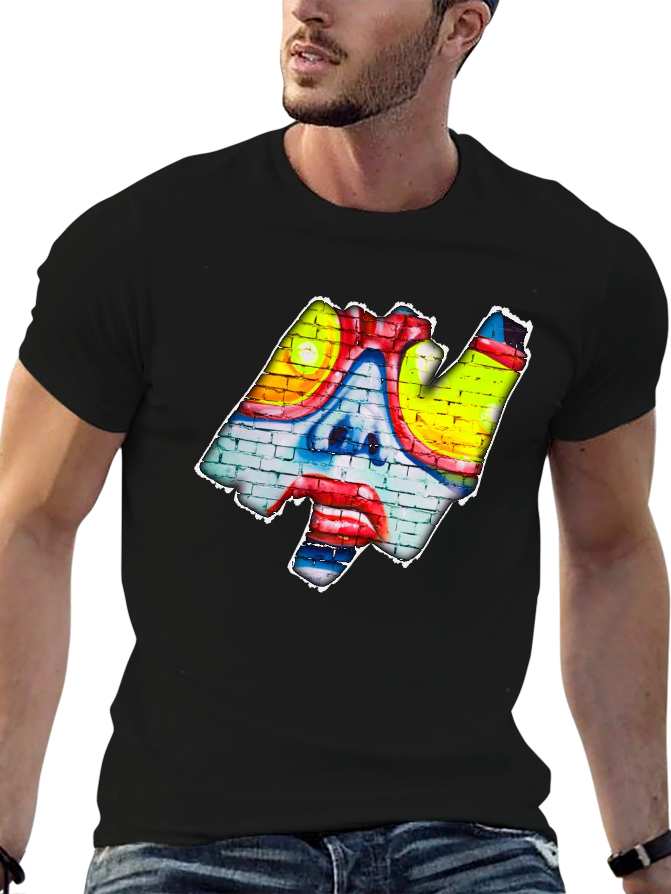 Graffiti Clown Face T-Shirt - Urban Art Style