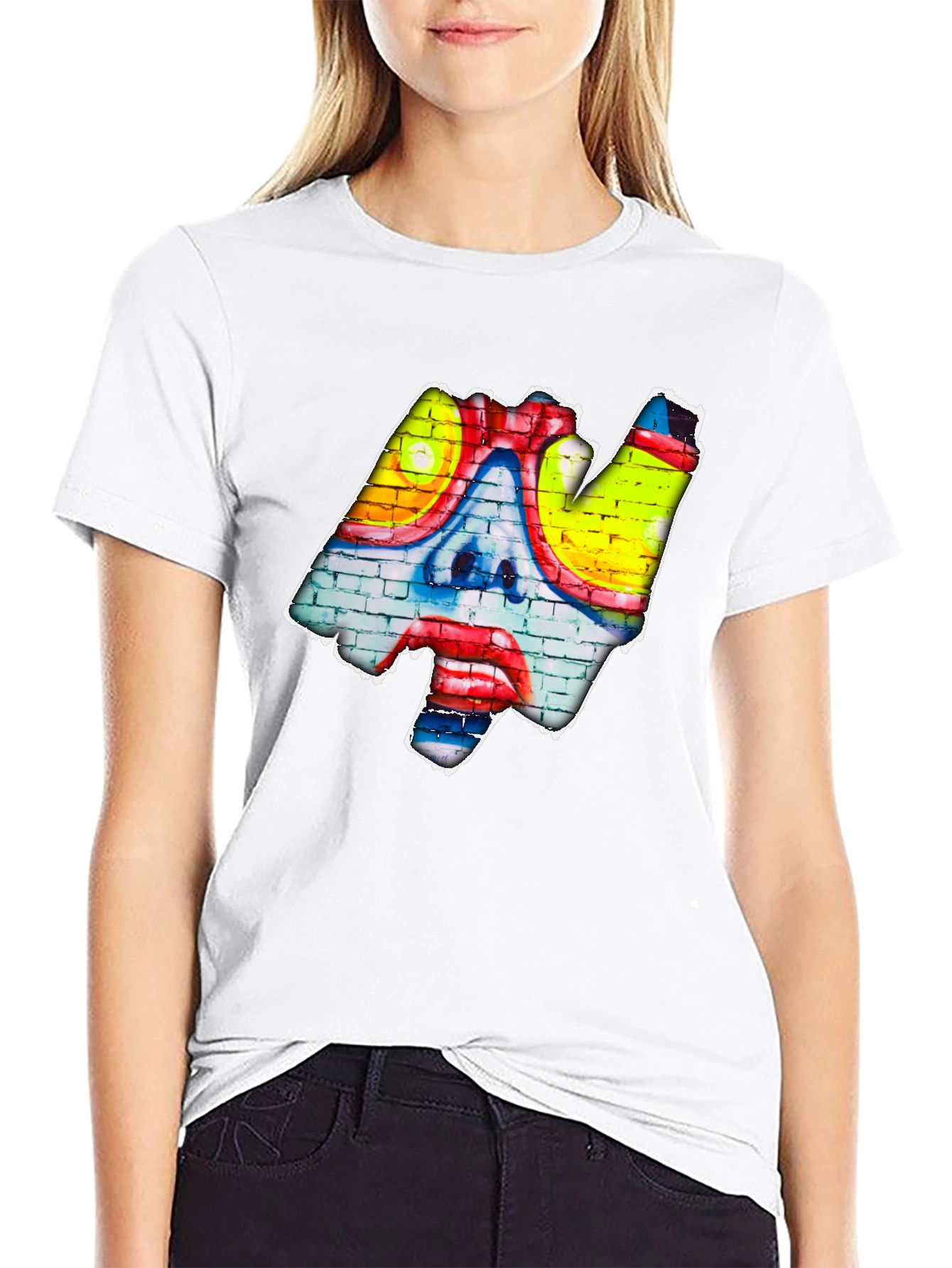 Graffiti Clown Face T-Shirt - Urban Art Style