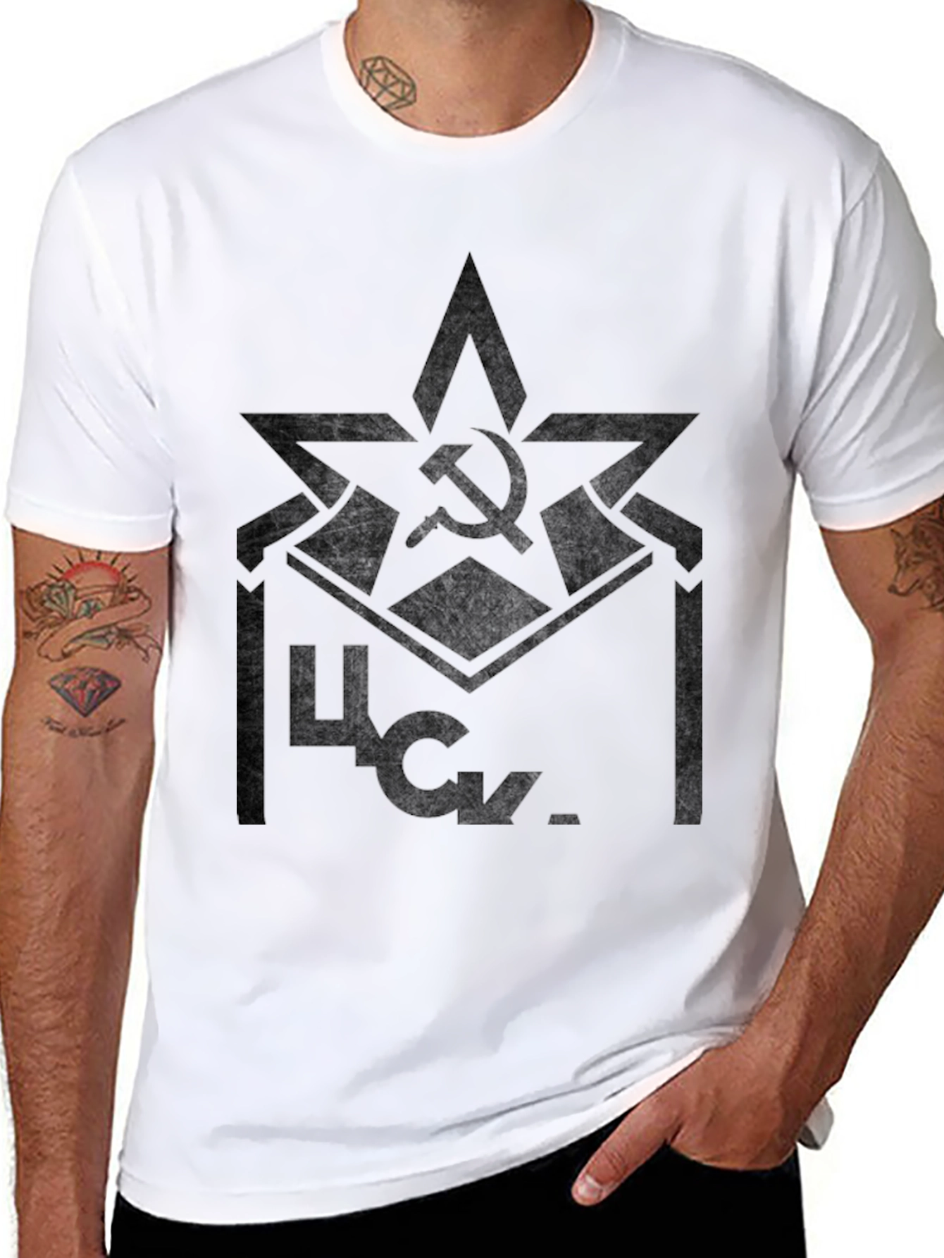 Soviet CSKA Moscow Logo Black T-Shirt