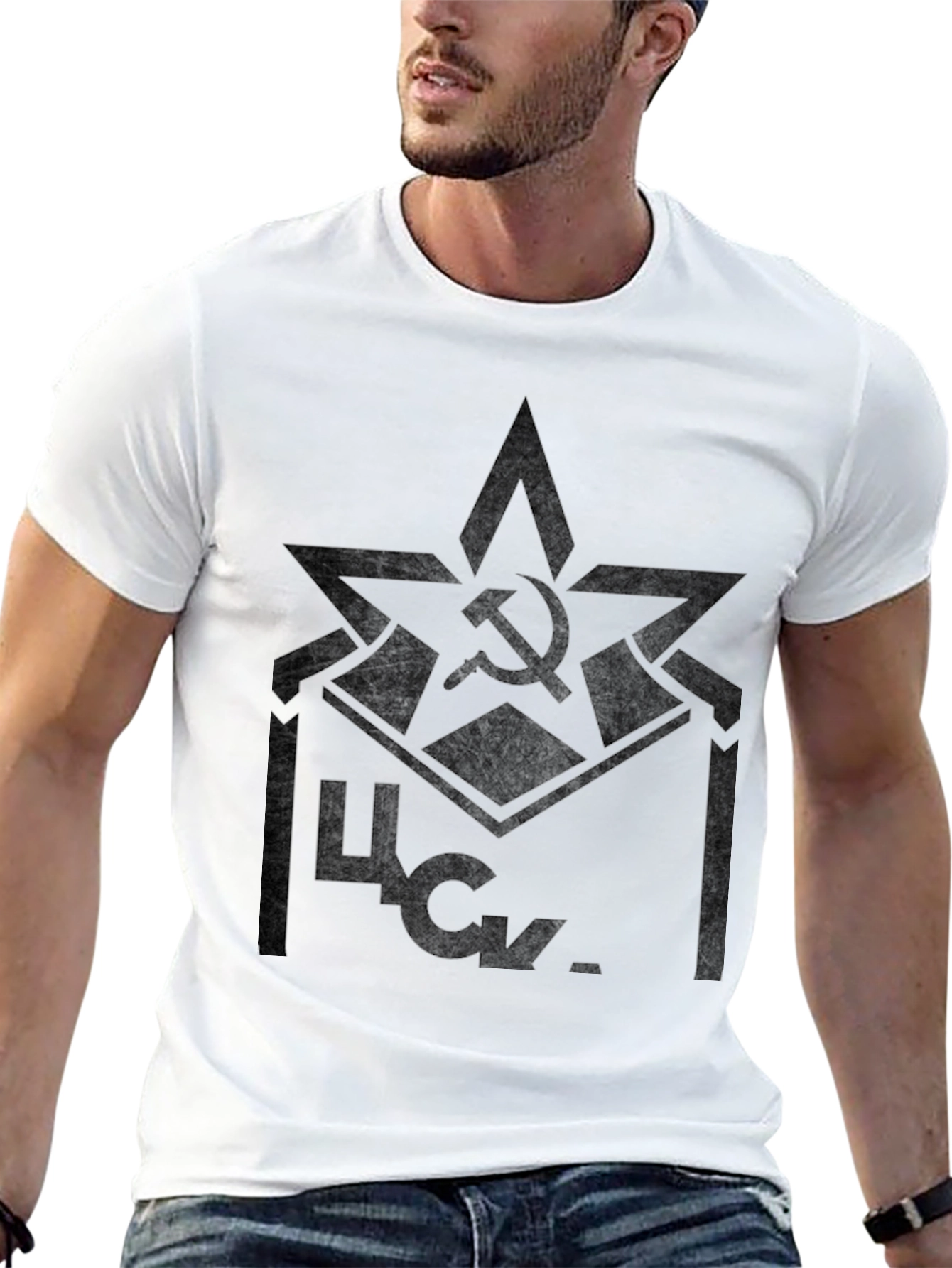 Soviet CSKA Moscow Logo Black T-Shirt