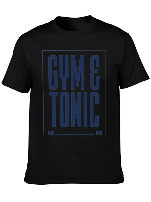 Gym & Tonic Graphic Tee - Black Cotton T-Shirt