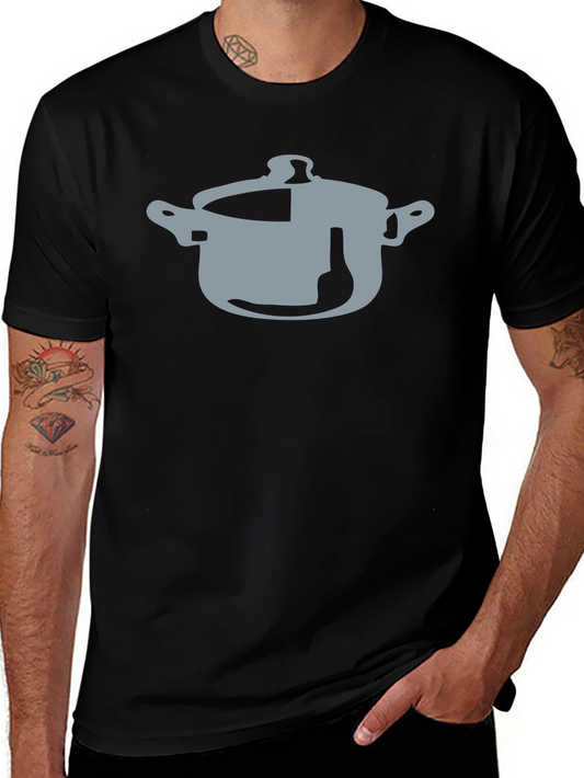 Pot & Bottle Graphic Black T-Shirt