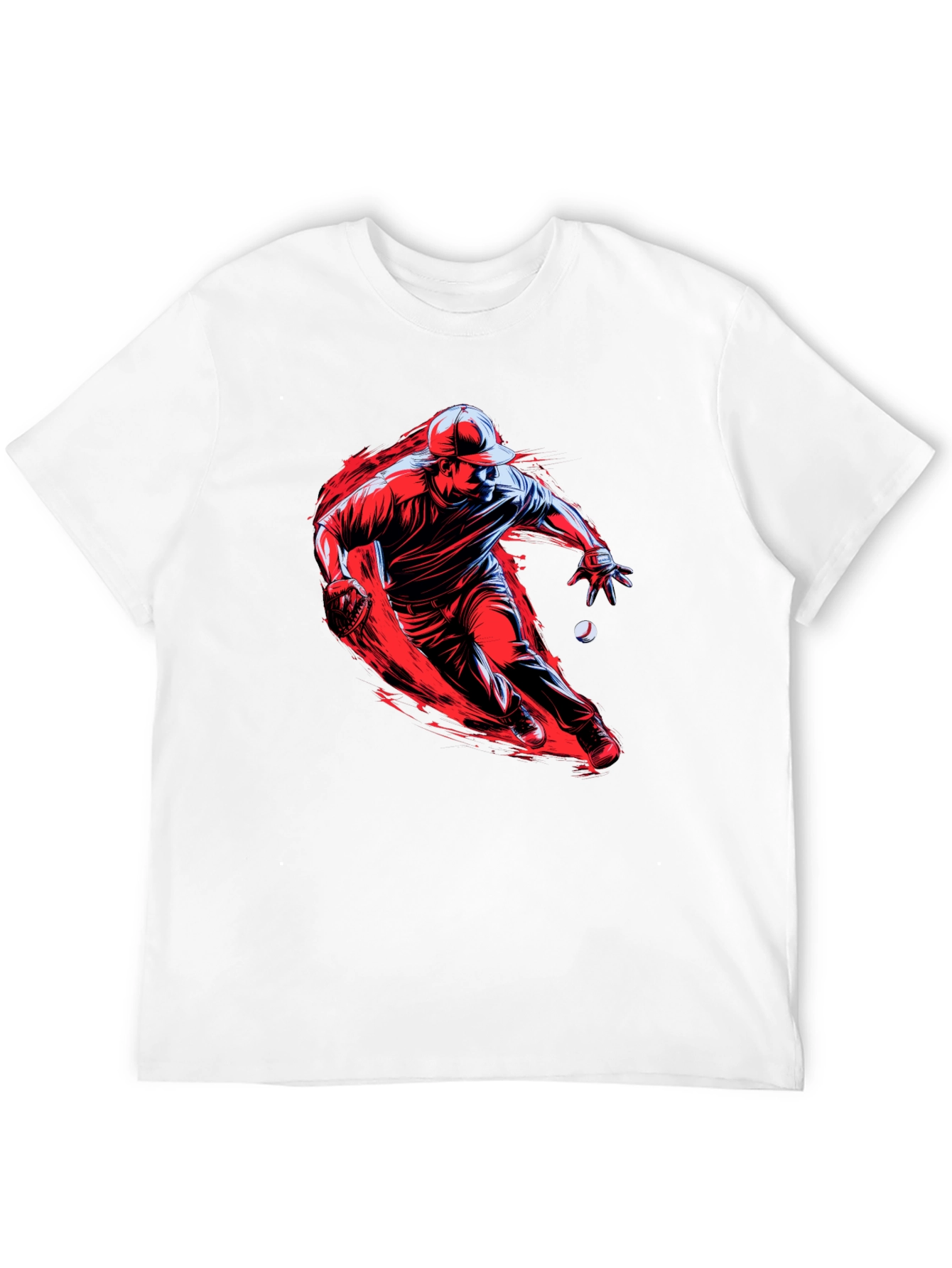 Baseball Player Graphic T-Shirt