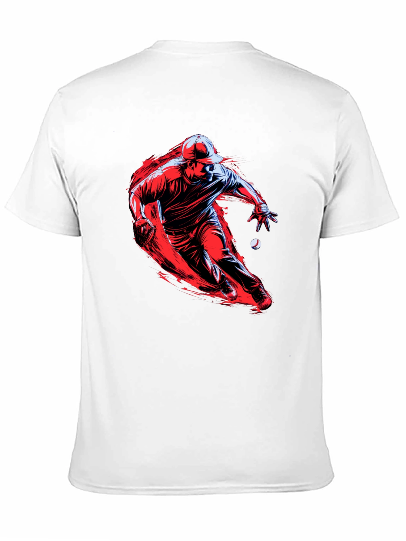 Baseball Player Graphic T-Shirt