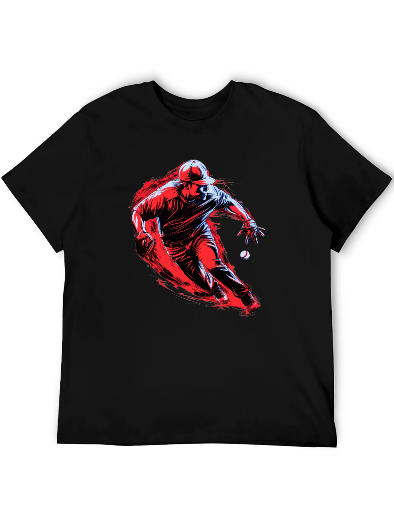 Baseball Player Graphic T-Shirt