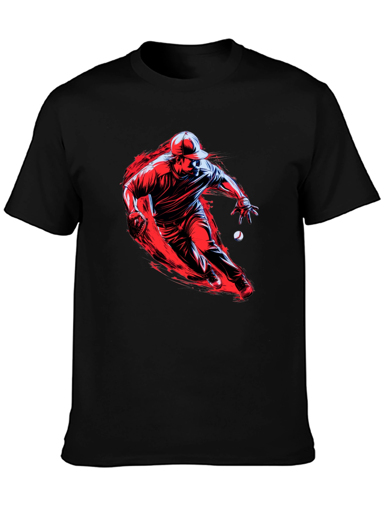 Baseball Player Graphic T-Shirt