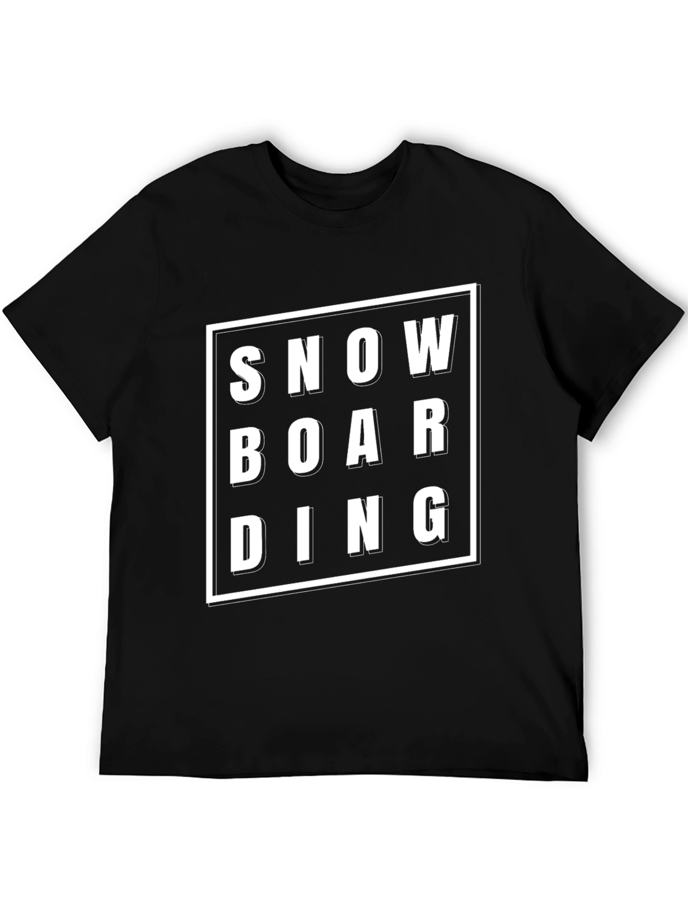 Snowboarding T-Shirt - Black Graphic Tee