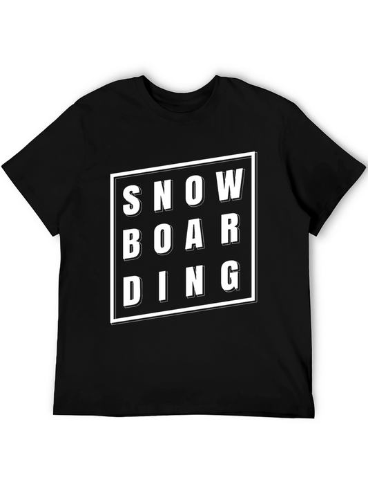 Snowboarding T-Shirt - Black Graphic Tee