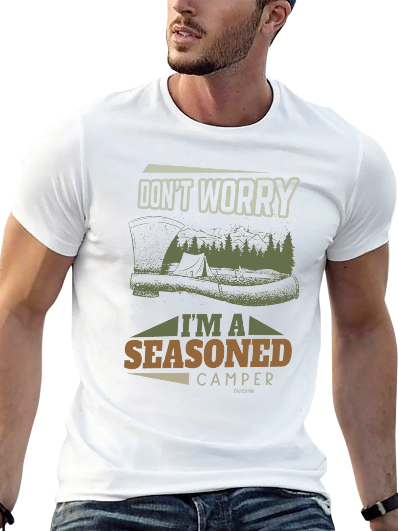 Seasoned Camper Graphic Tee - Outdoor Adventure T-Shirt